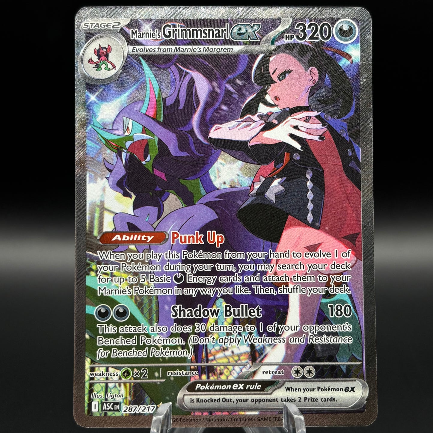 Marnie's Grimmsnarl ex - 287/217 Single Card