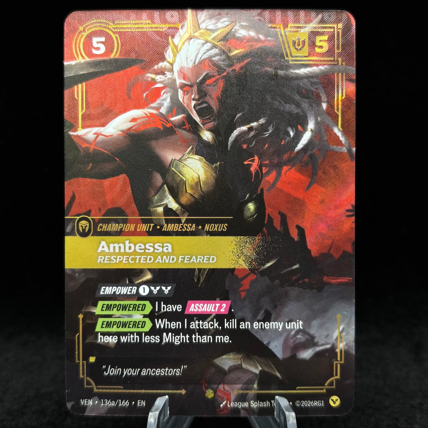 Ambessa, Respected and Feared (Alternate Art) - Vendetta  Single Card