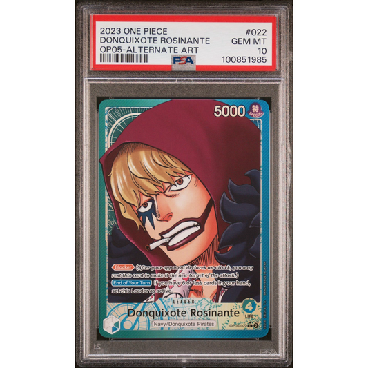 PSA 10 Donquixote Rosinante OP05-022 Leader Alt Art