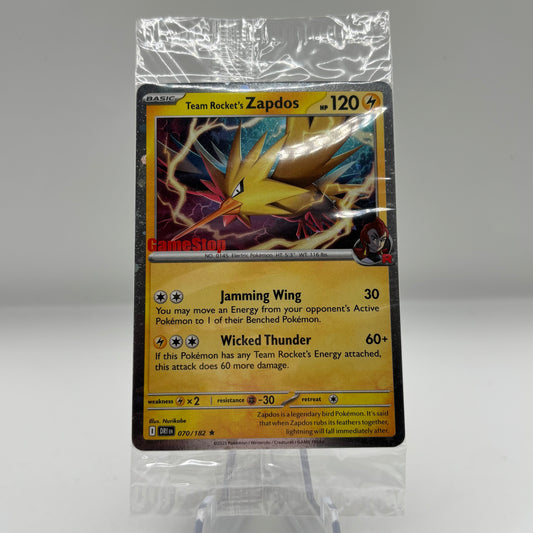 Team Rocket's Zapdos (Destined Rivals Stamp Sealed Promo) single card (Sealed PR)