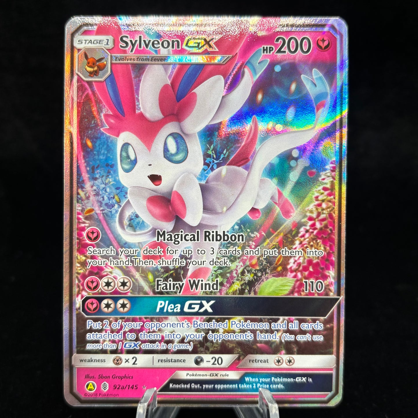 Sylveon GX - 92a/145 *Light Play* Single Card