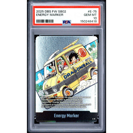 PSA 10 2025 FUSION WORLD MANGA BOOSTER 02 ENERGY MARKER E-75