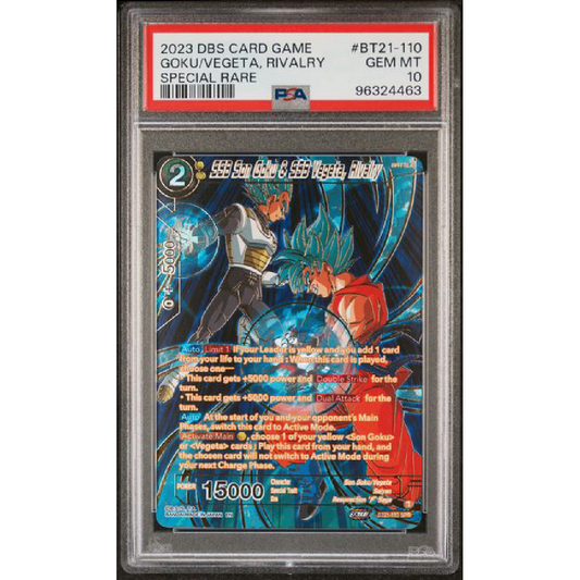 PSA 10 Dragon Ball SSB Son Goku & SSB Vegeta BT21-110