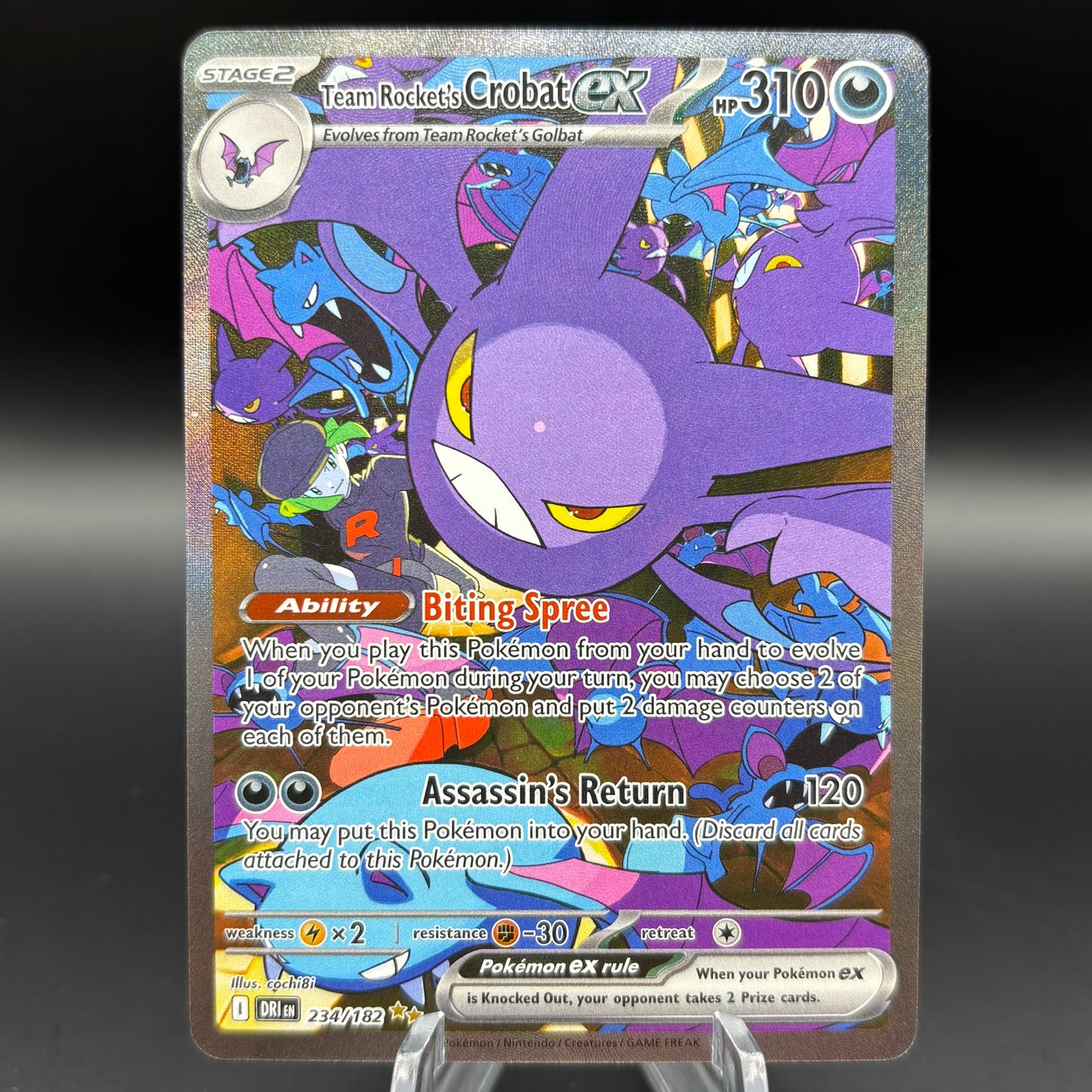 Team Rocket's Crobat ex - 234/182 - SV10: Destined Rivals Single Card