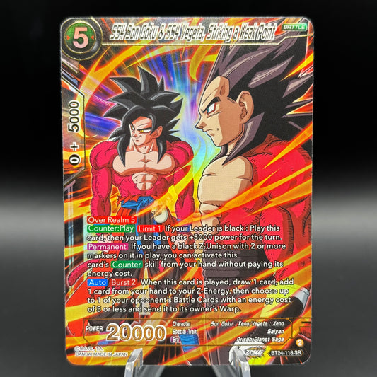 SS4 Son Goku & SS4 Vegeta, Striking a Weak Point - Beyond Generations (BT24) Single Card