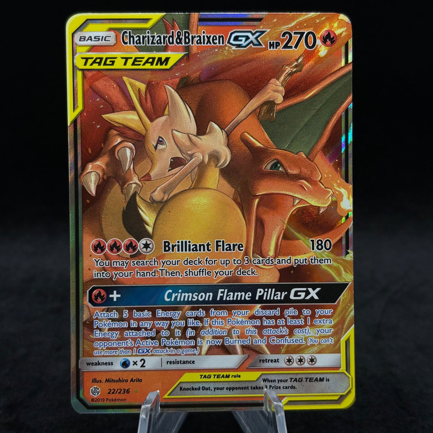 Charizard & Braixen GX - SM - Cosmic Eclipse Single Card