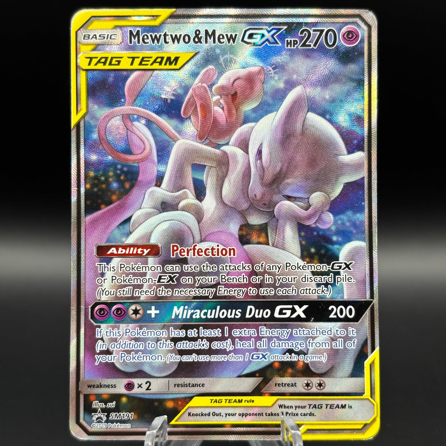 Mewtwo & Mew GX Single Card *Damaged*