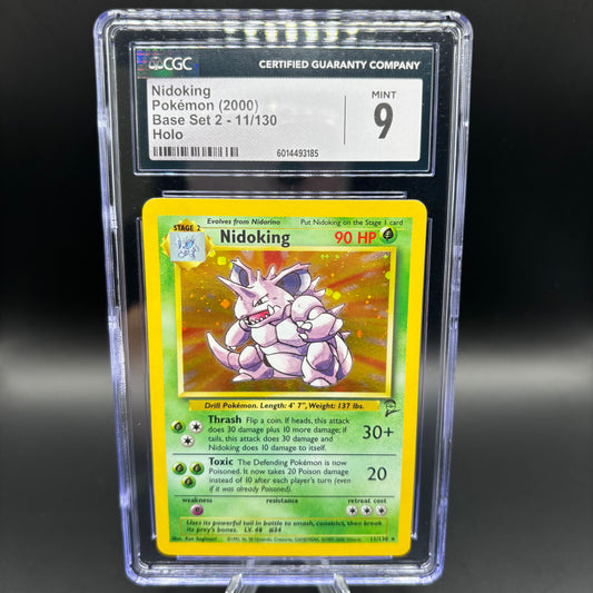 CGC MINT 9 2000 POKEMON - BASE SET 2 - NIDOKING 11/130