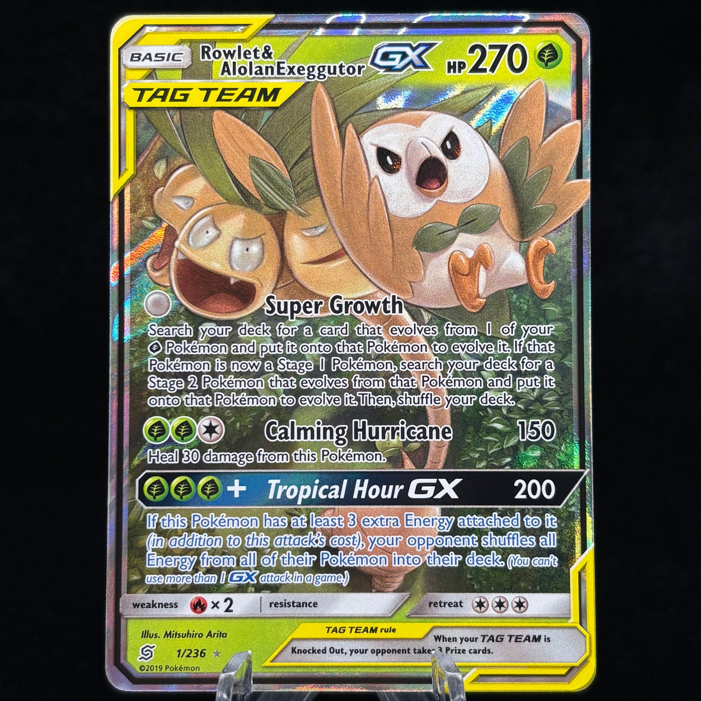 Rowlet & Alolan Exeggutor GX - SM - Unified Minds Single Card