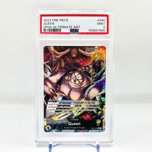 PSA 9 2023 One Piece Queen OP04-040 Leader Alt Art