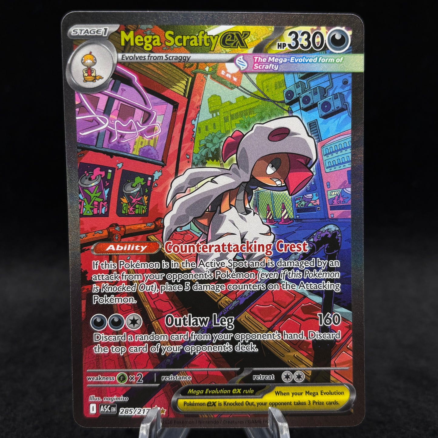 Mega Scrafty ex - 285/217 - ME: Ascended Heroes Single Card