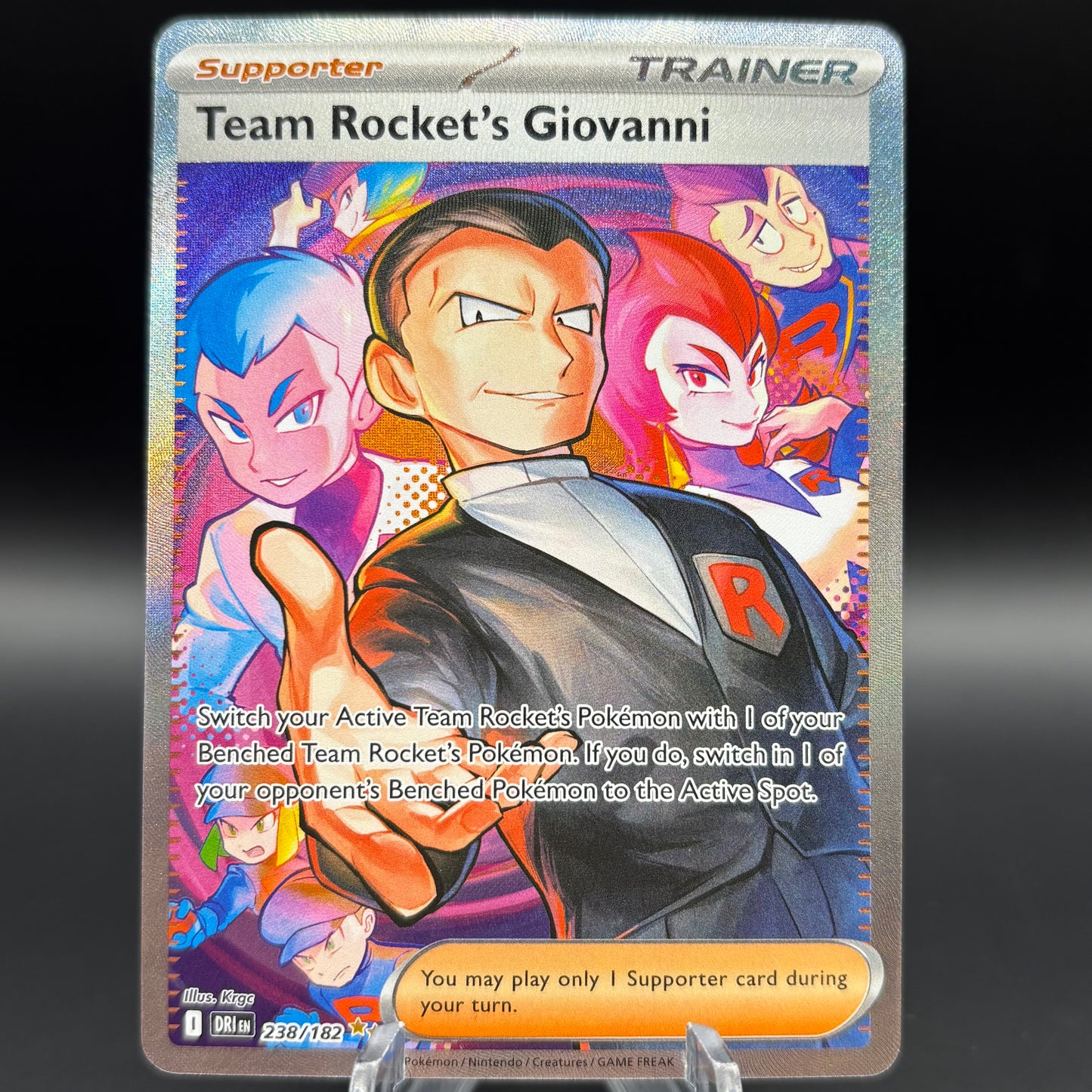 Team Rocket's Giovanni - 238/182 Single Card