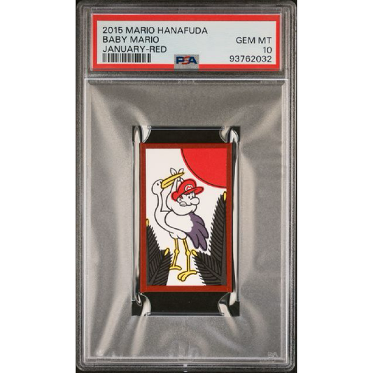 PSA 10 2015 Mario Hanafuda Baby Mario January Red