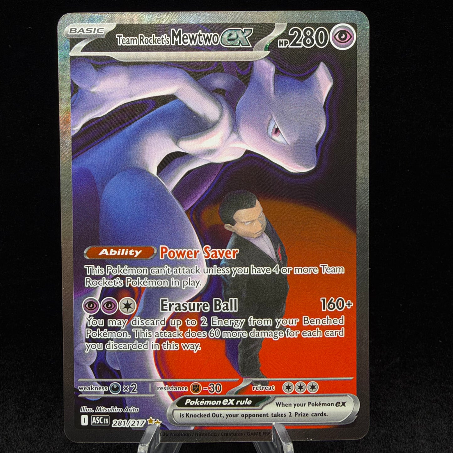 Team Rocket's Mewtwo ex - 281/217 - ME: Ascended Heroes *Lightly Played*  Single Card