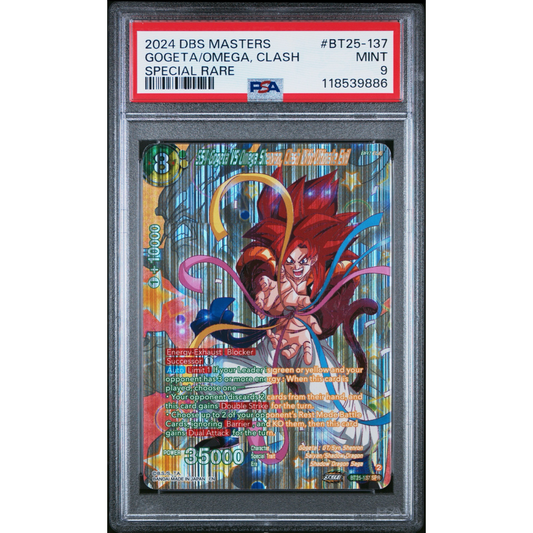 PSA 9 SS4 Gogeta VS Omega Shenron, Clash With Ultimate Evil (SPR) - Legend of the Dragon Balls (BT25)