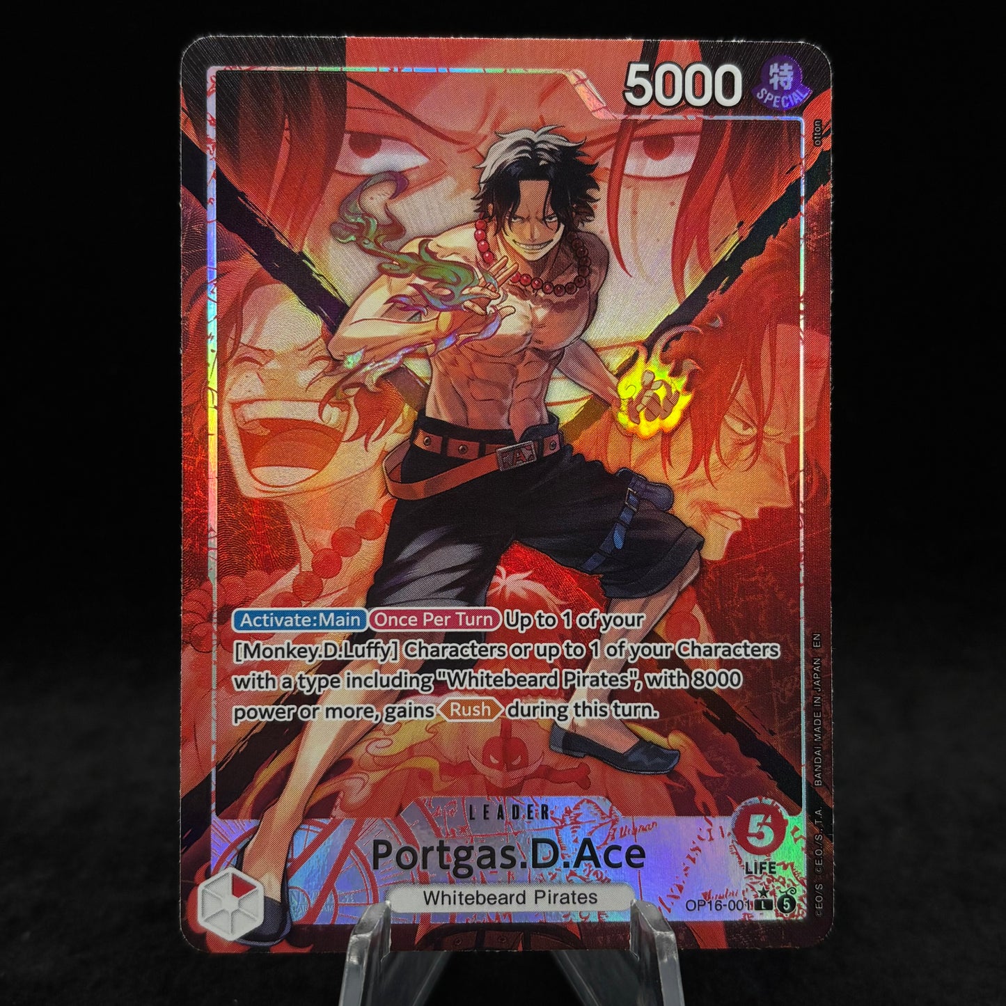 Portgas.D.Ace (001) (Alternate Art) - The Time of Battle (OP16) Single Card