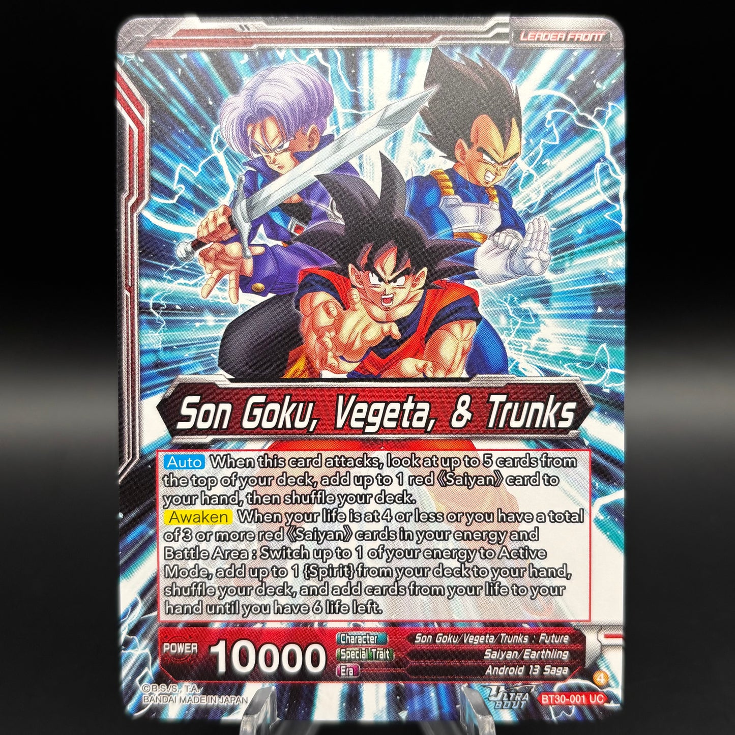 Son Goku, Vegeta, & Trunks // Super Saiyans United (SLR) - Three Glorious Fighters (BT30) Single Card