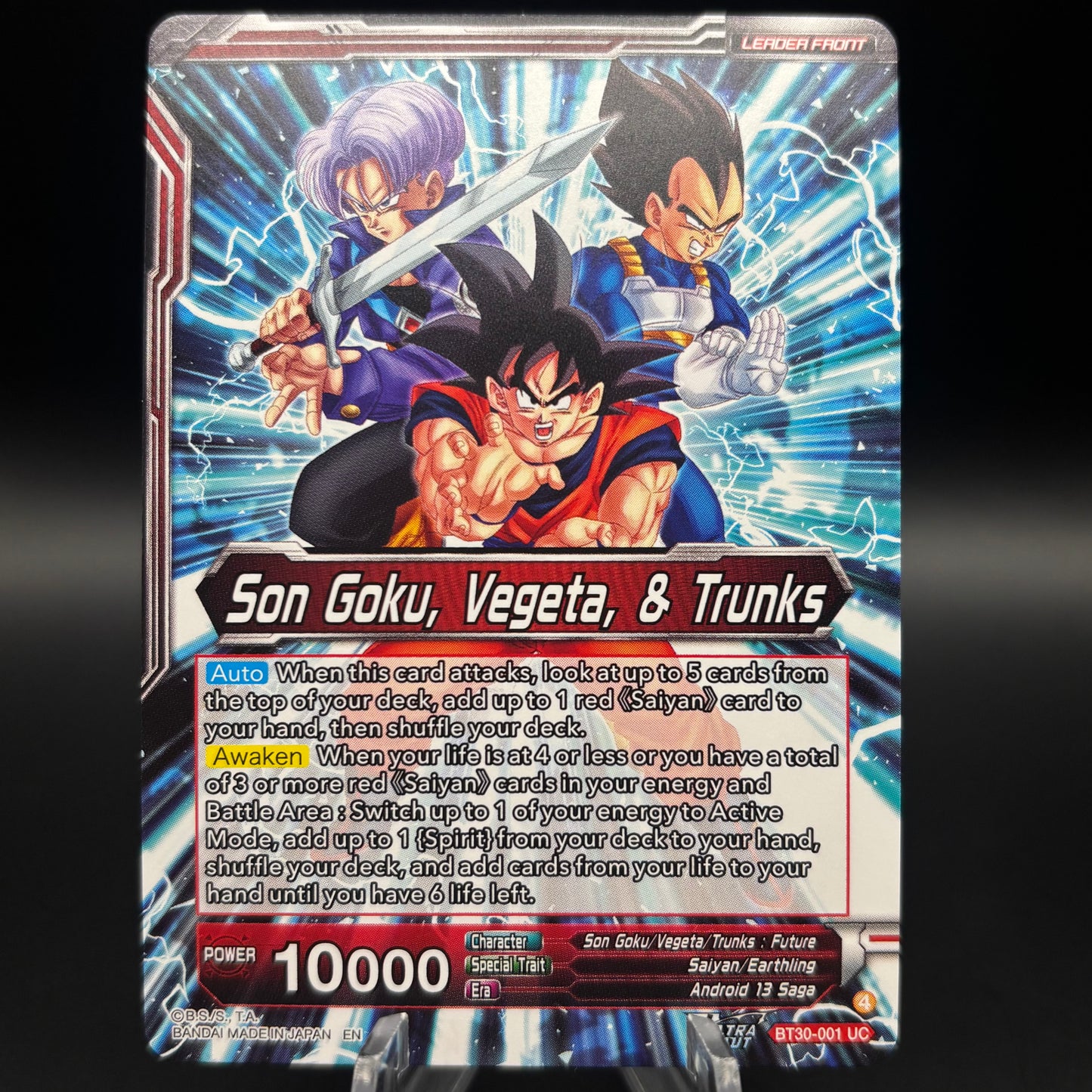 Son Goku, Vegeta, & Trunks // Super Saiyans United (SLR) - Three Glorious Fighters Single Card