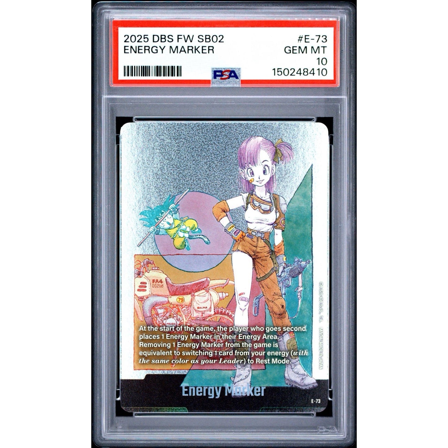 PSA 10 2025 FUSION WORLD MANGA BOOSTER 02 ENERGY MARKER E-73