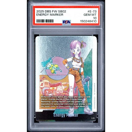 PSA 10 2025 FUSION WORLD MANGA BOOSTER 02 ENERGY MARKER E-73