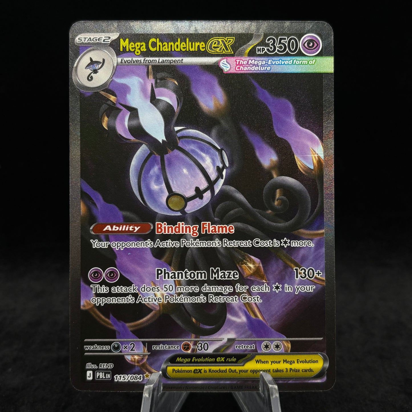 Mega Chandelure ex - 115/084 - ME05: Pitch Black Single Card