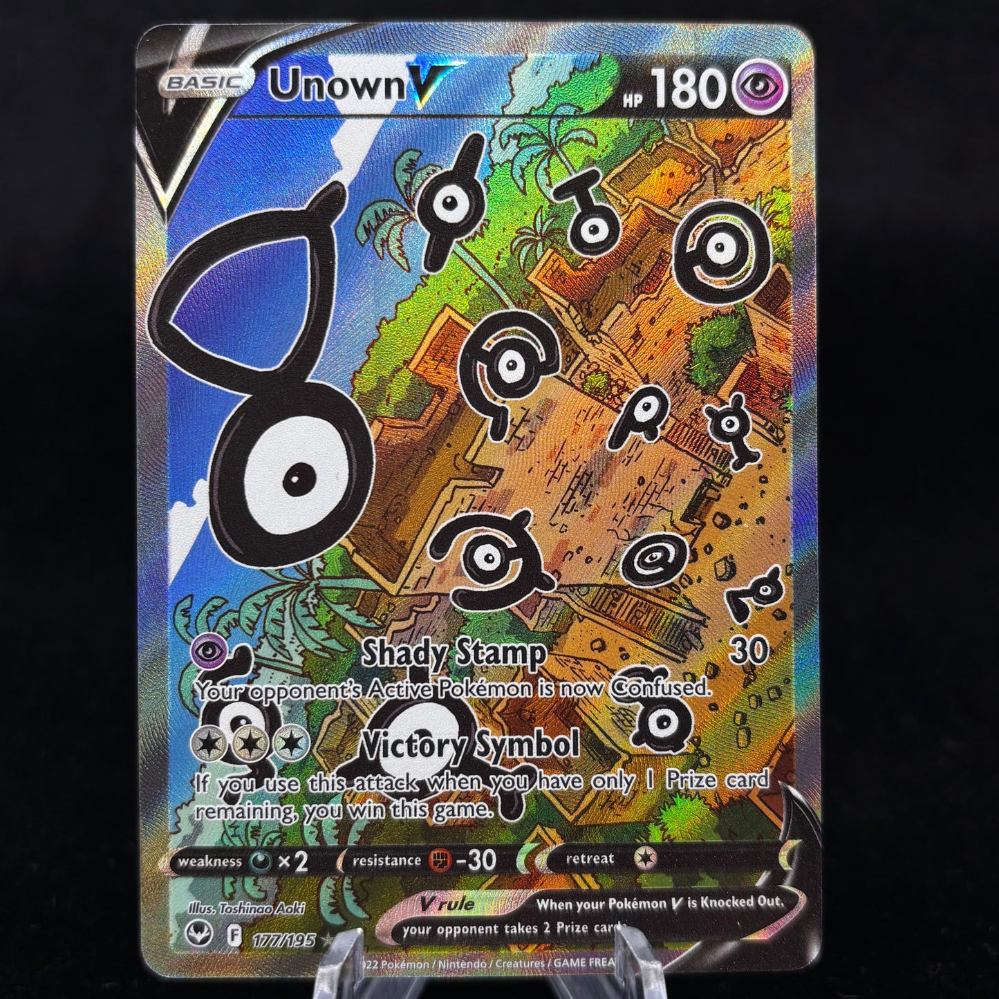 Unown V (Alternate Full Art) - SWSH12: Silver Tempest Single Card