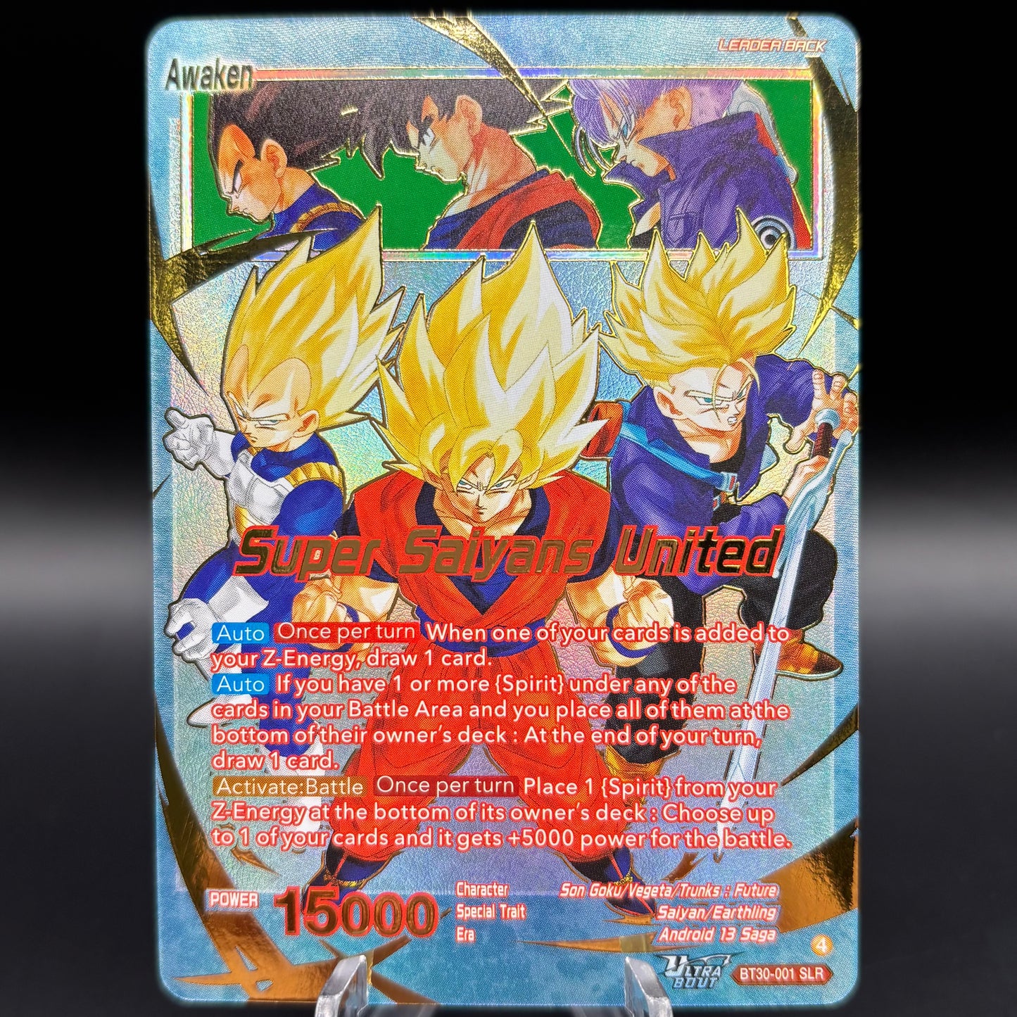 Son Goku, Vegeta, & Trunks // Super Saiyans United (SLR) - Three Glorious Fighters (BT30) Single Card