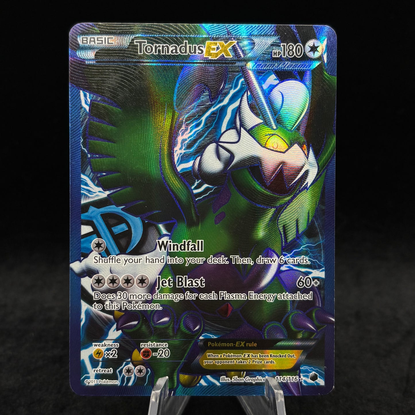Tornadus EX (Team Plasma) (114 Full Art) - Plasma Freeze *Moderate Play* Single Card