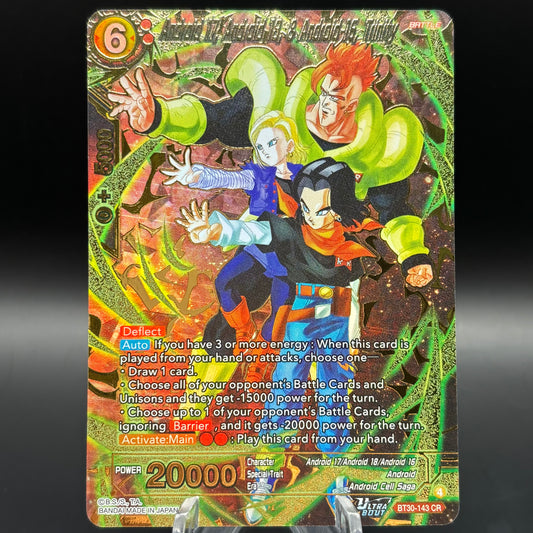 Android 17, Android 18, & Android 16, Trinity - (BT30) Single Card