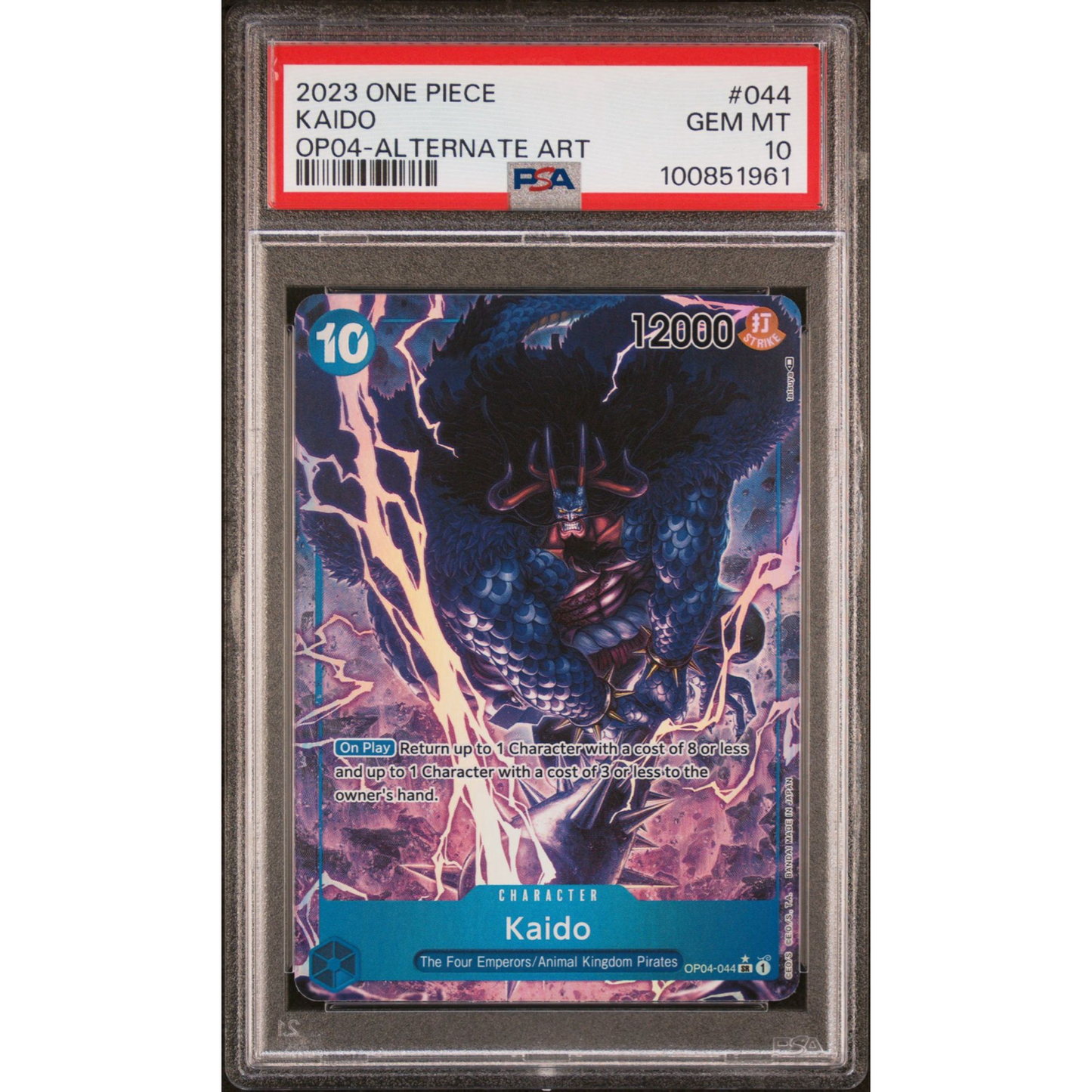 PSA 10 One Piece Kaido OP04-044 Alt Art