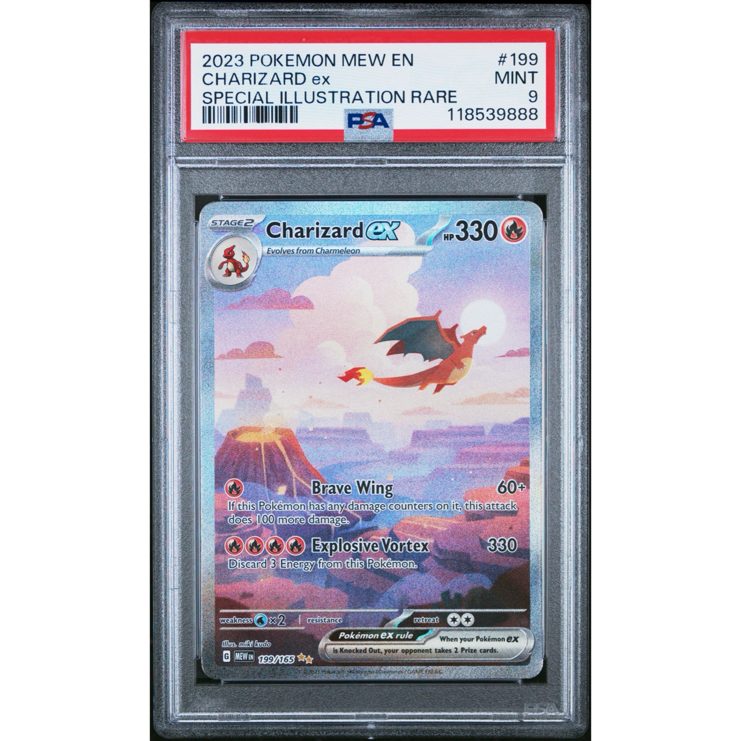 PSA 9 2023 POKEMON MEW EN-151 #199 CHARIZARD
EX SPECIAL ILLUSTRATION RARE
