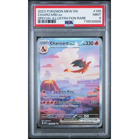 PSA 9 2023 POKEMON MEW EN-151 #199 CHARIZARD
EX SPECIAL ILLUSTRATION RARE