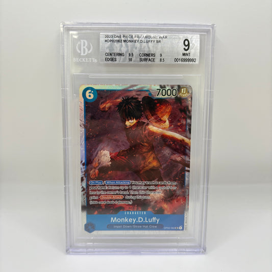 BGS 9 2023 One Piece Paramount War Monkey Luffy SR #OP02-062