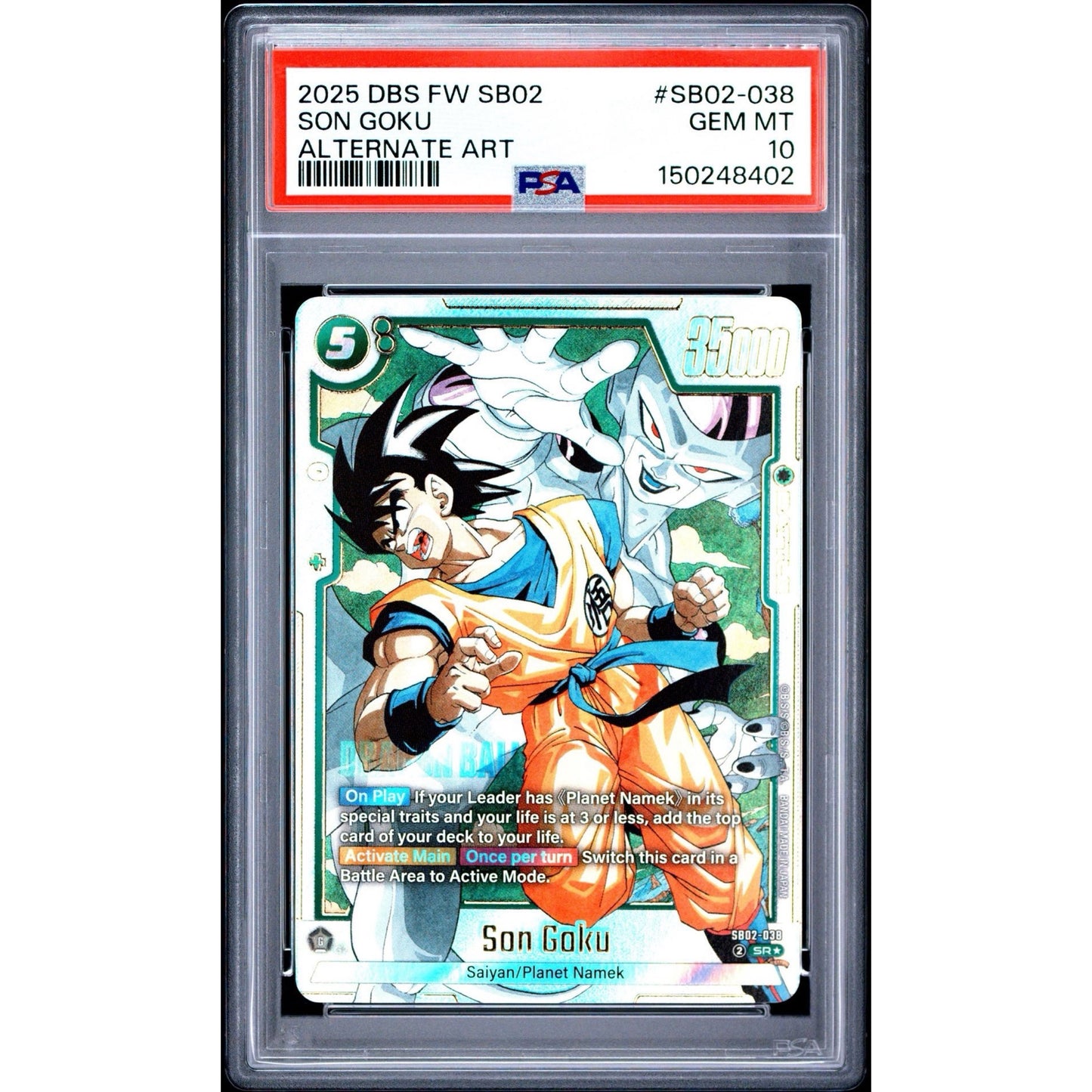 PSA 10 2025 FUSION WORLD MANGA BOOSTER 02 | ALTERNATE ART SON GOKU SB02-038