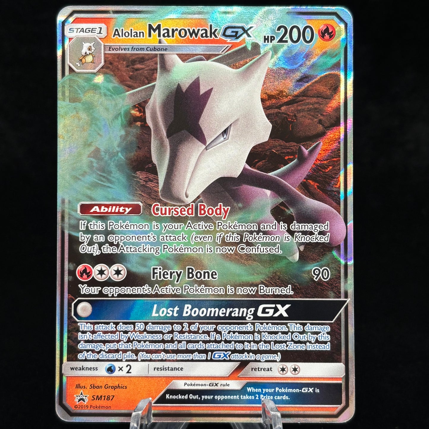 Alolan Marowak GX - SM187 - Single Card