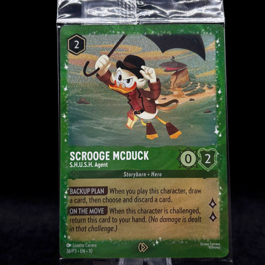 Scrooge McDuck - S.H.U.S.H. Agent - Disney Lorcana PR *Sealed* Single Card