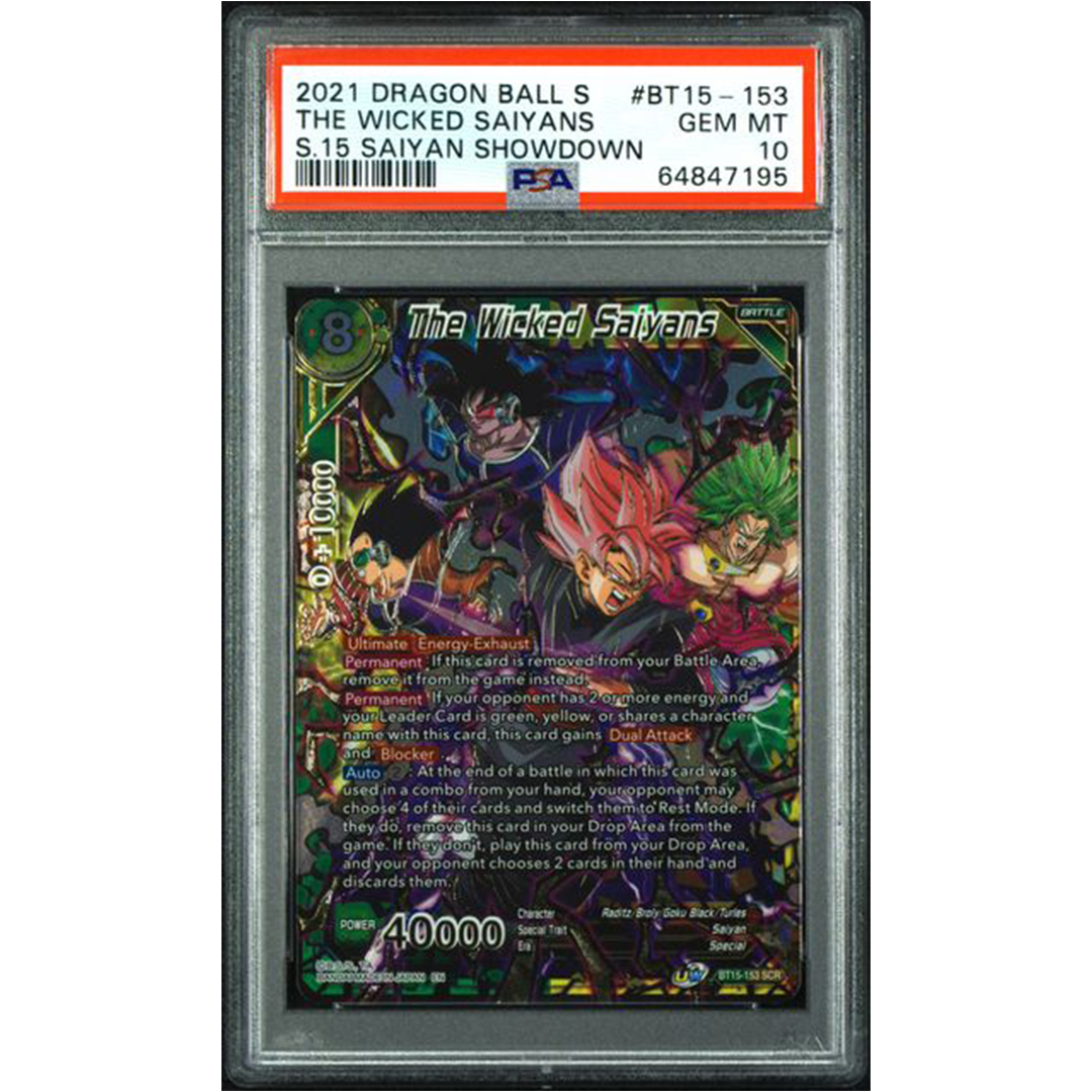 PSA 10 2021 Dragon Ball The Wicked Saiyans BT15-153