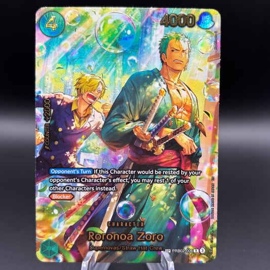 Roronoa Zoro - PRB02-006 (SP) - The Azure Sea's Seven single card