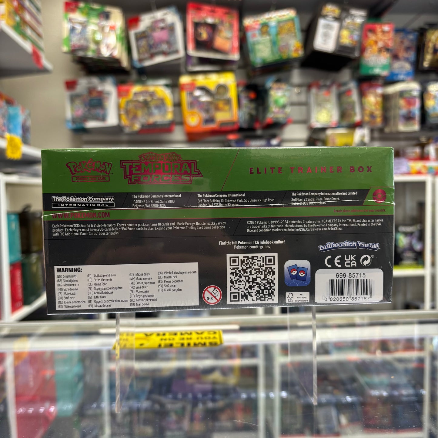 Pokemon Scarlet & Violet - Temporal Forces Elite Trainer Box  [w/ Plastic Protector]