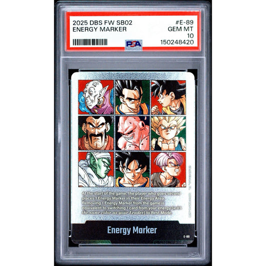 PSA 10 2025 FUSION WORLD MANGA BOOSTER 02 ENERGY MARKER E-89