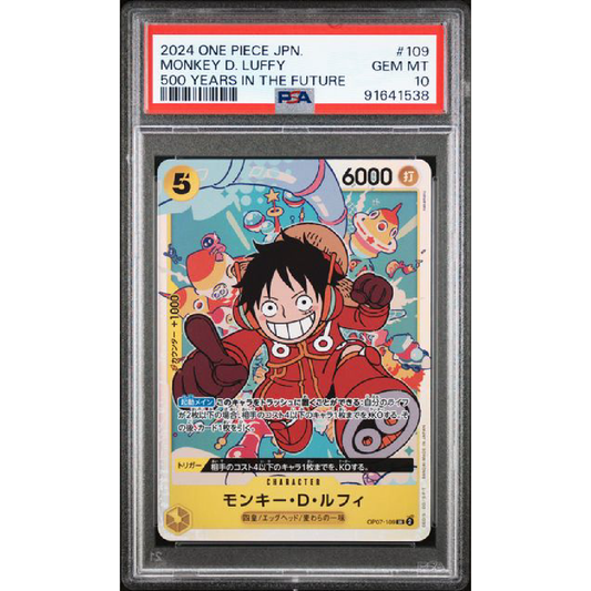 PSA 10 2024 One Piece Japanese Monkey D. Luffy OP07-109