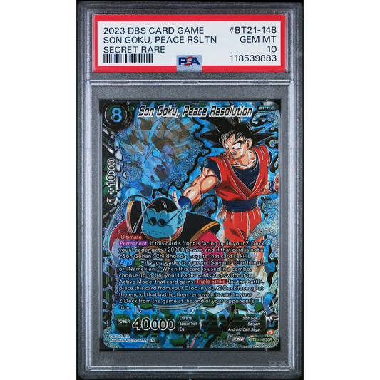 PSA 10 Son Goku, Peace Resolution - Wild Resurgence (BT21)