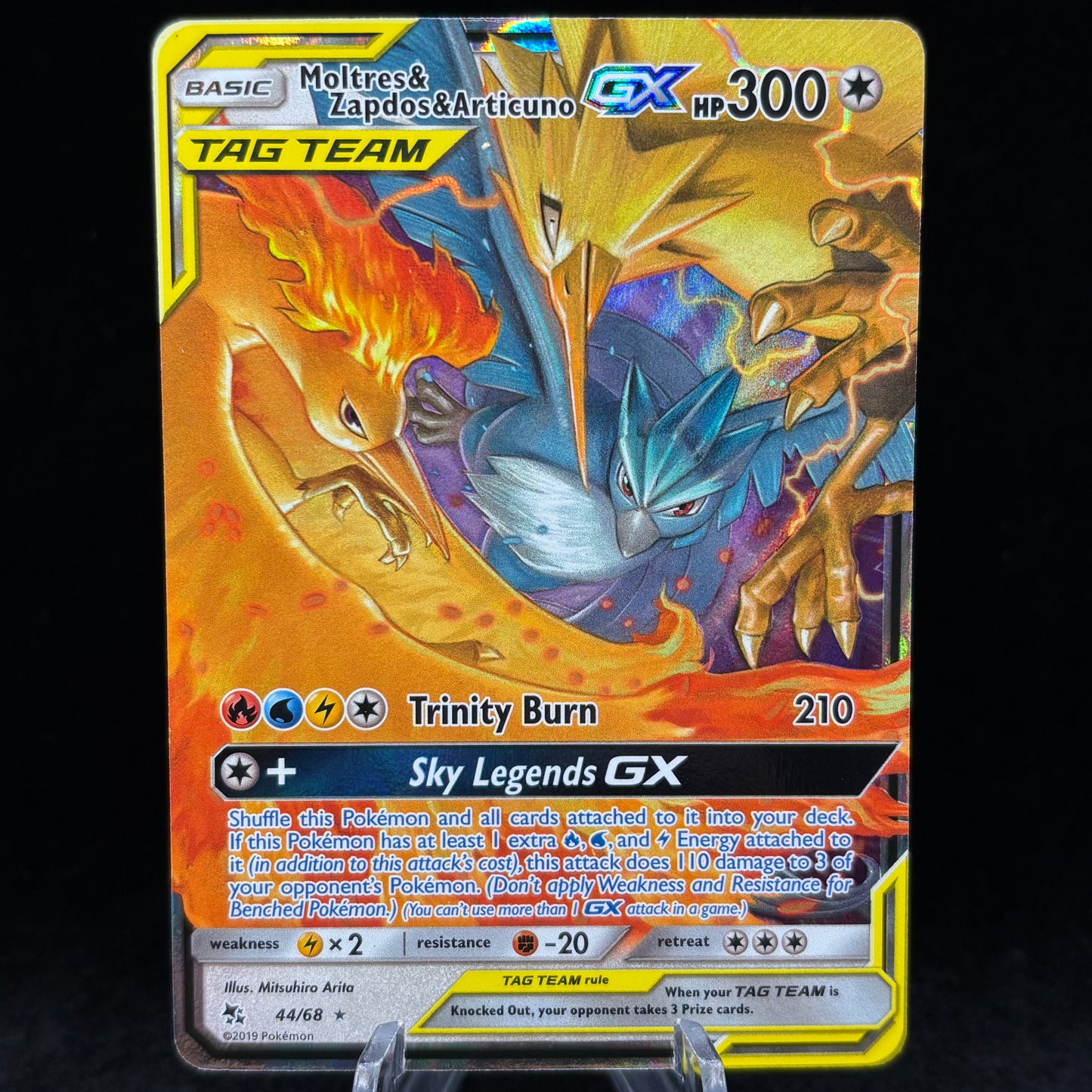 Moltres & Zapdos & Articuno GX - Hidden Fates Single Card
