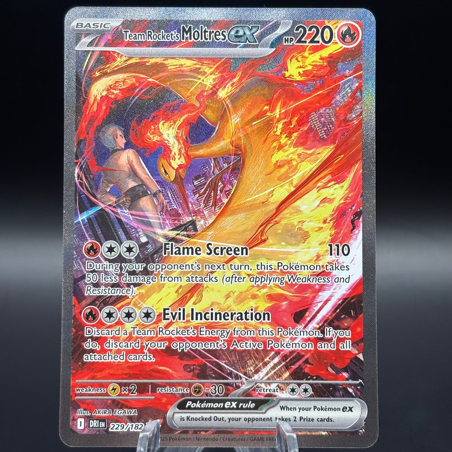 Team Rocket's Moltres ex - 229/182 - SV10: Destined Rivals Single Card