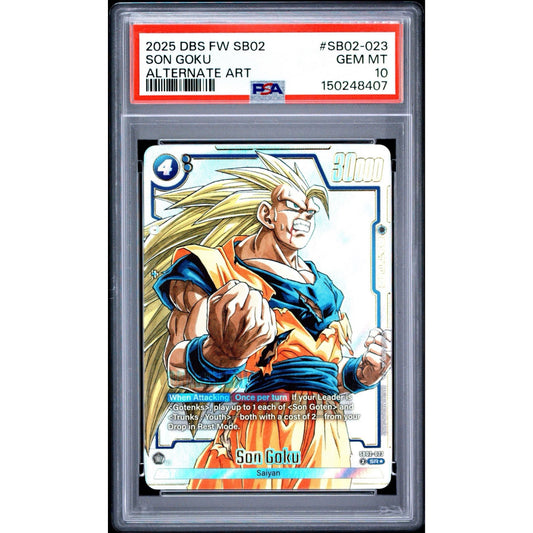 PSA 10 2025 FUSION WORLD MANGA BOOSTER 02 | ALTERNATE ART SON GOKU SB02-023