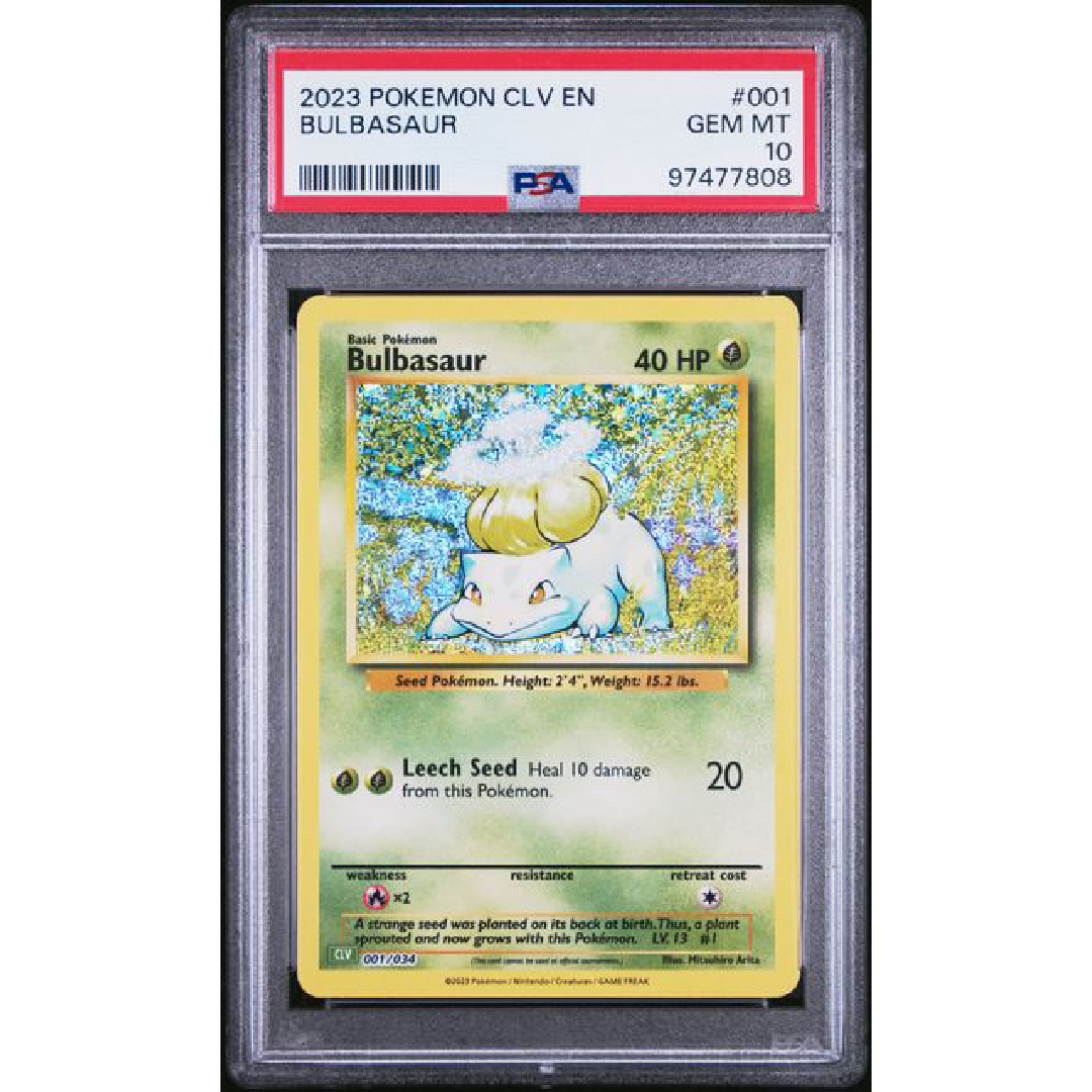 PSA 10 2023 Pokémon Bulbasaur 001/034