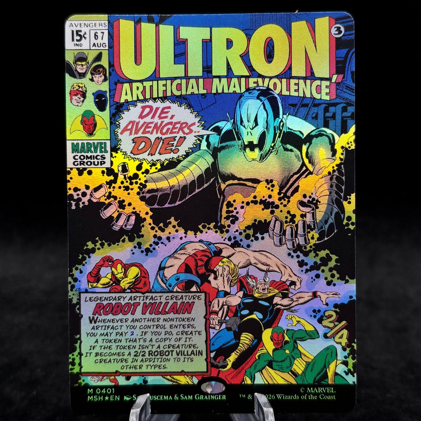 Ultron, Artificial Malevolence (Borderless) (0401) - Marvel Super Heroes Single Card