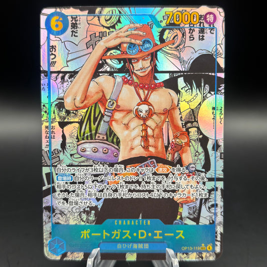 Portgas.D.Ace [Manga] OP13-119 (One Piece *Japanese* Carrying On His Will) Single Card