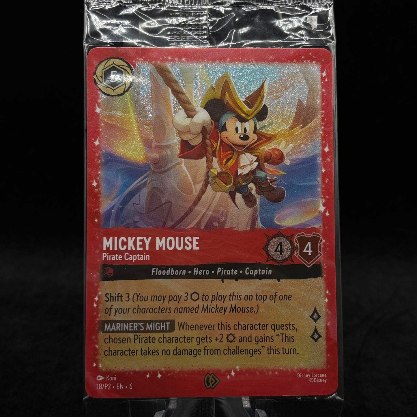Mickey Mouse - Pirate Captain - Disney Lorcana PR *Sealed* Single Card