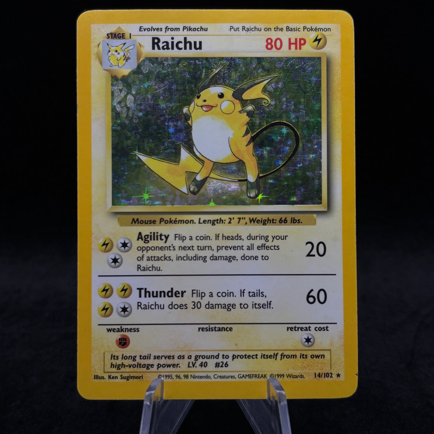 Raichu - Base Set *Moderate Play* Single Card